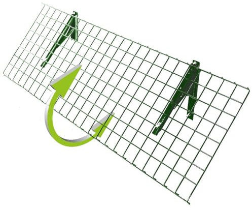 BioGreen Regal für Gewächshaus „Bruno“ 40 × 120 cm – klappbar, galvanisierter Stahl, mehr Platz im Gewächshaus, einfache Montage mit Alukonsolen