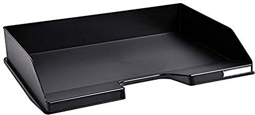 Exacompta 11714D Premium Briefablage Querformat Combo Midi für DIN A4 quer. Idealer Briefkorb für Ihre Organisation. Robuster und stapelbarer Ablagekorb Blauer Engel schwarz