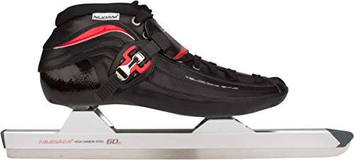 Nijdam Schlittschuhe Eisschnelllauf Karbon niedriges Modell (EU 42||schwarz rot)