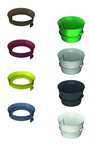 TECE 9820337 - Set di faretti per cassette di risciacquo, profondità 13 cm, regolazione della pressione di risciacquo, montaggio nel sedile della valvola, multicolore