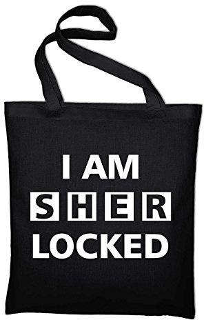 Styletex23 I Am Sherlocked Sherlock Holmes jutepåse bomullsväska