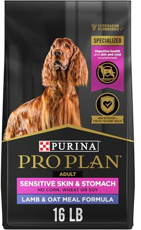 Purina Pro Plan Sensitive Skin and Sensitive Stomach Dog Food Lamb and Oat Meal Formula - 16 lb. Bag