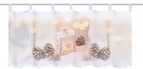 Home fashion Laterne Cafehaus, Stoff, Natur, 45 x 120 x 0,1 cm