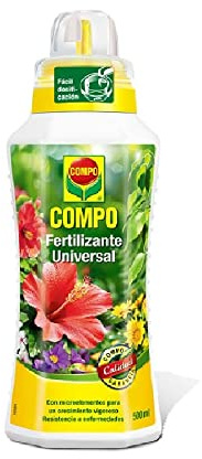 Compo - Fertilizante universal - Para plantas en interior, balcón y terraza - 1.3 l - [paquete de 3]