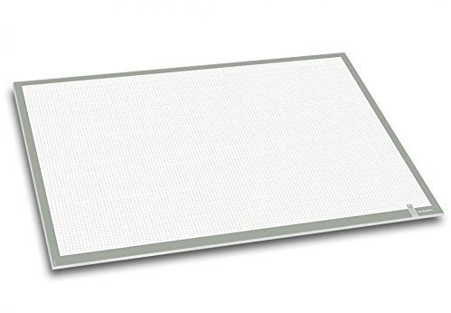 Einfach kariert Schreibtischunterlage grau kariert DIN A2 40 Blatt | Karo-Muster, Schreibunterlage aus Papier, Papierunterlage beschreibbar