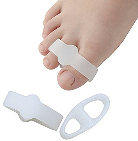 Boowho 1 par Hallux-Valgus dubbelring tåspridare mjuk och bekväm spridningskorrigerare