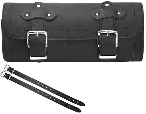 ORLETANOS Werkzeugrolle Big 15 Lenkerrolle Gepäckrolle kompatibel mit Chopper Harley Davidson HD Motorrad Bikertaschen Lederrolle Werkzeugrolle Bugrolle Werkzeugtasche