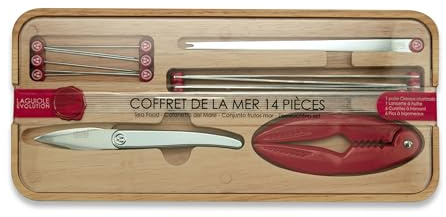 Coffret bois 14 pièces - Fruits de mer