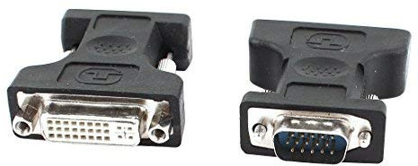 N/A DVI-I 24 5 Broches Femelle Dual Link vers VGA 15 Broches mâle Adaptateur 2 pièces Noir