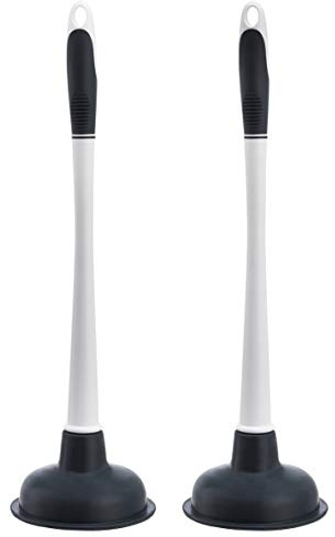 Amazon Basics Sturdy Sink Plungers with Strong Suction, 2-Pack