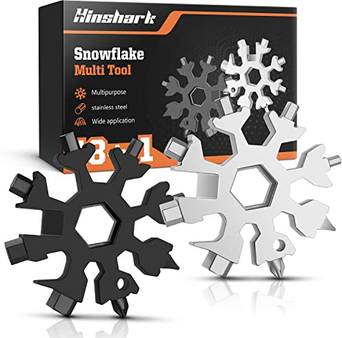 Hinshark Geschenke für Männer, 18 in 1 Schneeflocken MultiTool, Männergeschenke, Geburtstagsgeschenk Gadgets Weihnachtsgeschenke Adventskalender Füllung für Männer Geschenke für Papa