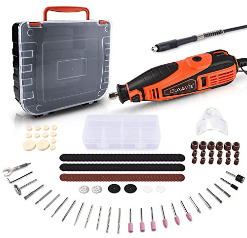 Kit Utensili Rotanti GOXAWEE Con 181Accessori Per Utensili Rotanti, Albero Flessibile e Pinza Universale, 5 Utensili Multifunzione Rotanti a Velocità Variabile, Realizzare Progetti Fai-Da-Te