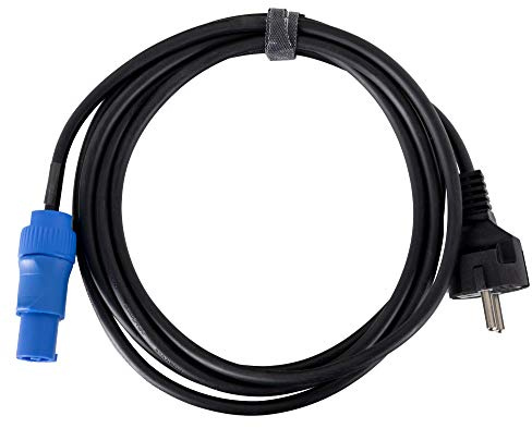 Pronomic Stage EUPP-3 Netzkabel Schuko/Powercon-kompatibel 3m, Länge: 3 m | Kabel zur Stromversorgung, Für Aktiv-Lautsprecher und Scheinwerfer, Schuko-Stecker ? Powercon-kompatibler Stecker