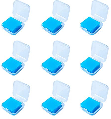 54 Pcs Diamond-Painting Glue Clay Embroidery Cross Stitch Drilling Mud DIY Painting Wax with Organizer Box Blue