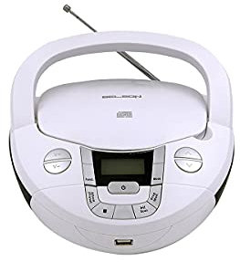 BSL BEAUTIFUL SOUND LINE Boombox Radio CD/MP3 Bluetooth BSL PCD-31 Blanc 2 W de puissance RMS Radio FM et USB Lecteur MP3 Écran LCD AUX IN Sortie écouteurs