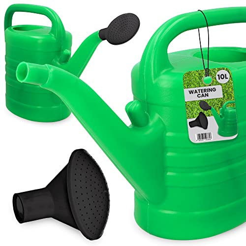 Gießkanne 10L Kunststoff Gartengießkanne Blumengießkanne Kunststoffgießkanne Leichtes Effizientes Langlebiges Gartenwerkzeug Pflanzenpflege Bewässerun Außenbereich Sprinkler Düse Gartengeräte (10L)