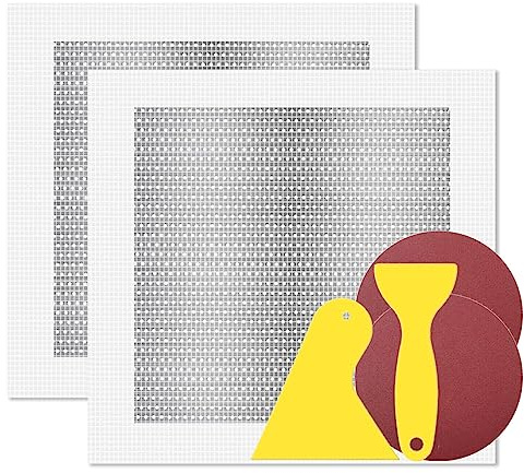 LICQIC Wall Repair Patch, Plasterboard Repair Patch, Self Adhesive Plaster Repair for Plaster Roof Drywall Crack (2 Pcs, 8 in by 8 in)