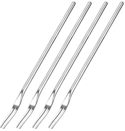 sourcing karta 4 st rostfritt stål fruktgafflar 20 cm (20 cm) sallad fruktgaffel dessertgaffel kakgaffel 2 pinnar provgaffel för födelsedag fest bröllop restaurang