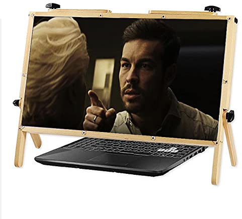 3D-Universal-Handy-Bildschirmlupe 22-Zoll-Universal-Laptop-Vergrößerungsbildschirm, tragbarer Computer-Vergrößerungsbildschirm für Laptop Ultra-Clear Blu-Ray 3X-Lupe zum Lesen für Senioren L (Nat