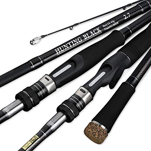 Teleskoprute,Angelrute Carbon-Angelrute 2.7m 3.0m Strom 10-45g Baitcasting Rod Seebarsch Inshore Fishing Rod 3 Sektionen Spinnrute (Size : White_2.7 m)