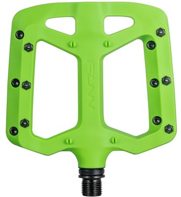Funn Taipan MTB Flat Pedale Kunststoff, CrMo Achse | glasfaserverstärkt, 105 x 100 x 14 mm konkav, 6 wechselbare Alu-Pins pro Seite, ca. 380 g, für BMX und Gravel