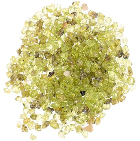 POPETPOP Natural Peridot Stones for Fish Tank Decorative Gravel Irregular Stones