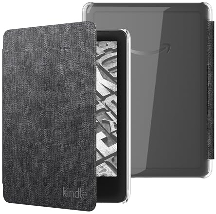 Nuova custodia in tessuto con il retro trasparente per Kindle Paperwhite (modello 2024) e Kindle Colorsoft Signature Edition