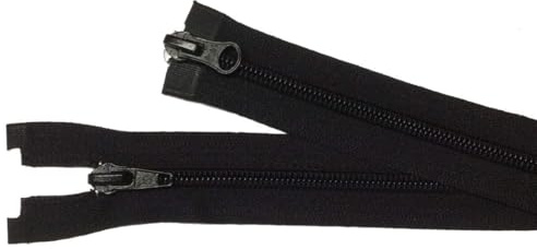 Reißverschluß Kunststoff 2-Wege teilbar für Jacken 80 cm schwarz