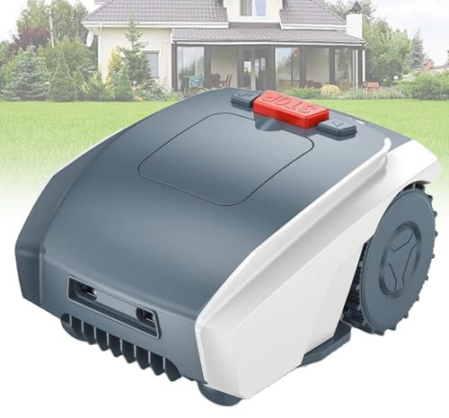 VNATWGOO Robot Tagliaerba Automatico, con Impermeabile Ipx5, Navigazione Ottica, Evitamento Ostacoli, Robot Tagliaerba, Macchina Tagliaerba