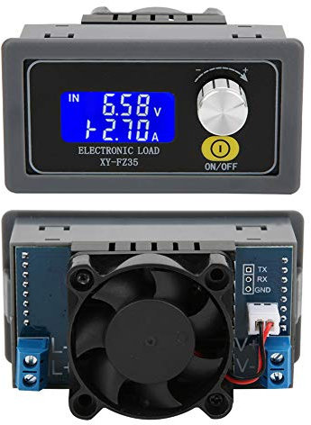 Battery Checker Tester, Intelligent Temperature-Controlled Electronic Load, OAP, OHP Functions, Rotating Encoder Potentiometer, Data Group Function, for Battery Capacity Testing