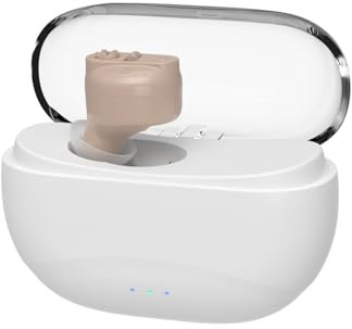 Invisible Rechargeable Hearing Amplifier for Adults - In-Ear Sound Enhancer with Noise Reduction & HD Voice Clarity, 30Hr Battery Life, Lightweight Comfort Fit (One-Button Control, Single Ear Use)