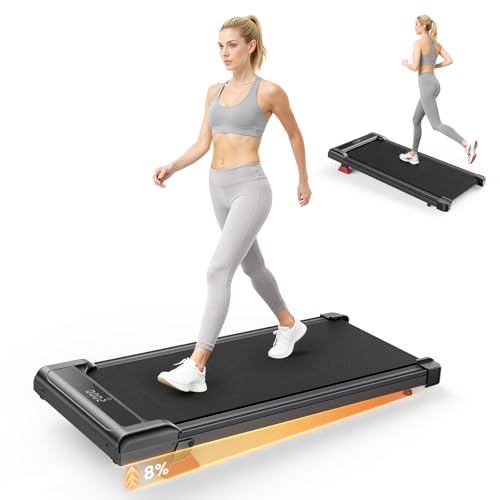 Tapis de Course et Marche 3 en 1 avec Pente 7% – Tapis Roulant Silencieux, 8 km/h, 2,5 CV, Amorti Confortable, Charge 130 kg, Écran LCD – Maison & Bureau