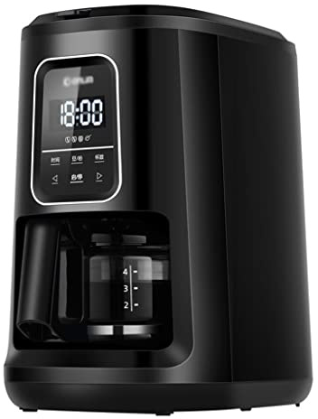 Coffee Maker with Burr Grinder, Compact Drip Coffee Machine, Reusable Filter, Auto Keep Warm, Anti-Drip, Electric Brewer with Timer