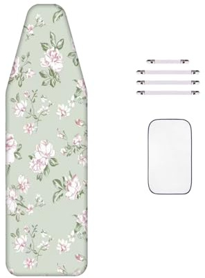 WTAIS Funda de Algodón para Tabla de Planchar, Extra Gruesa - Cubierta Tablas Planchado con Diseño de 2 Capas, con Malla Termoaislante Y Cierres, Apta para Mesas de Planchar A Vapor