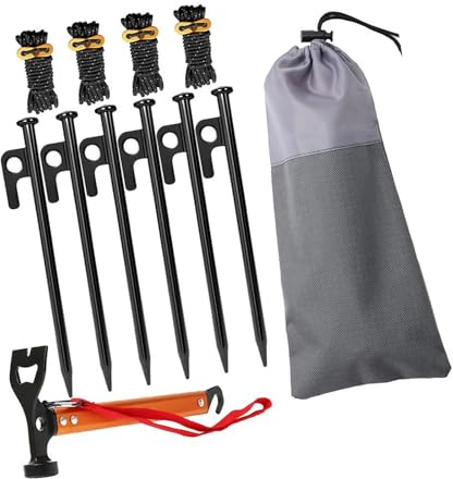 Geavonyg Picchetto per Tenda Picchetto da in Lega Alluminio Camping Rock Bottoms Tende Accessori per Picchetti da Esterno Paletti Chiodi