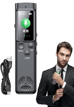 Sound Audio Recorder, Recording Devices for Meetings,Password Protected Voice Recorders - Noise Reduction, HD Recorder Dictaphone with Two Microphones and Large