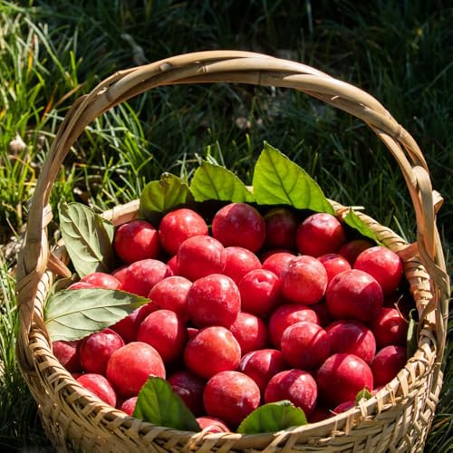 Pflaumenbaum, obstbaum steingartenpflanzen alte sorten exotische zwergobstbäume winterhart säulenobst stauden winterhart mehrjährig seltene balkongewächshäuser obstgarten 15Samen