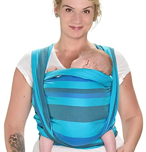 Hoppediz gewebtes Baby-Tragetuch ab Geburt, Neugeboren bis Kleinkind, 100% kbA-Baumwolle (Bio), kbA Dublin 5,40 m