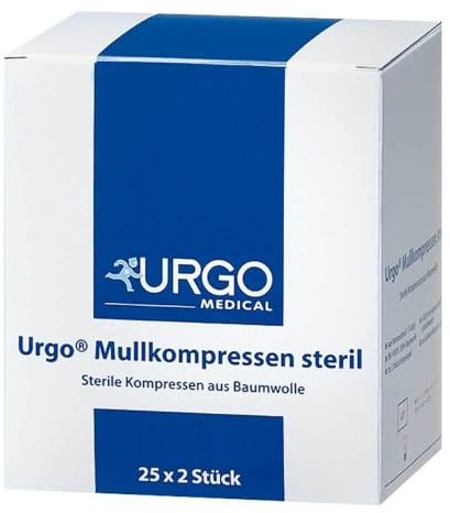 URGO MULLKOMPRESSEN 5x5 cm steril 25X2 St