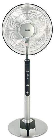 Solis Fan-Tastic 750 Ventilateur sur pied avec commande confortable Générateur d'ions Ventilateur avec télécommande et écran LCD Hauteur 125 cm Noir/gris
