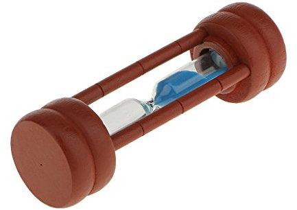Kastanienbraunen Holz Sanduhr Sandglass Sand Timer Sanduhr Küche Timer Blau - 2 Minuten