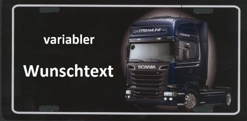 Scania Nummernschild Selbst Gestalten und personalisieren Ideale Geschenkidee Metallschild Aluminium-Schild individuelles Trucker-Accessoire LKW-Zubehör Aluschild Kennzeichen-Schilder