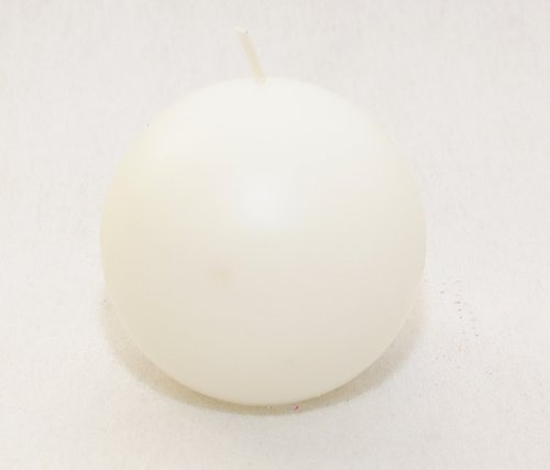 Candele Semplici Candela A Sfera Diametro 8 Cm (Bianco)