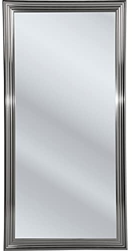 Kare Design Spiegel Frame Eve Silber, Wandspiegel, Wandspiegel für Wohnzimmer, Schlafzimmer, Flur, Ganzkörperspiegel, Ankleidespiegel, Dekospiegel, 180x90x4 cm (H/B/T)