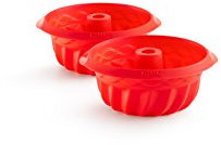 Lékué 2 Stampi savarin, silicone rosso