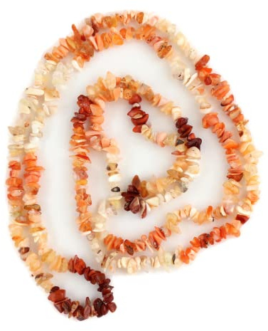 Feueropal Kette Opal Splitterkette Ohne Verschluß 90 cm