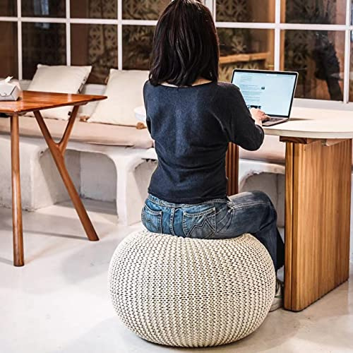 ART pinecone Yoga Ball Cover for 55cm & 65cm Ball – Woven Cotton Rope Cover for Birthing, Stability, Fitness & Home Office Seating (Warm Ivory)