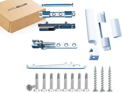 Si Aubi Siegenia - Kit di riparazione per cuscinetti angolari in plastica e legno EW001, EB005, LL330 con materiale di fissaggio Ante Bellum® (superiore e inferiore)