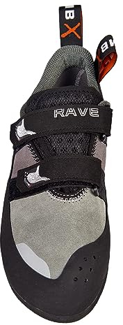 CLIMBX Climb X Rave Strap Climbing Shoe 2019, Granite Grey, 7 UK