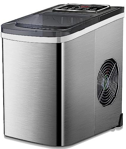 Macchina per la produzione di ghiaccio, distributore di cubetti di ghiaccio, dimensione del cubetto di ghiaccio regolabile, cubetto di ghiaccio pronto in 6-8 minuti, grande coperchio trasparente